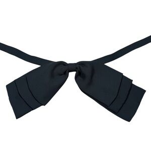 Classic Black Bow Neck Tie for Women